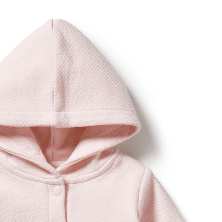 Close-Up-Of-Hood-On-Wilson-And-Frenchy-Organic-Quilted-Jacket-Pink-Naked-Baby-Eco-Boutique