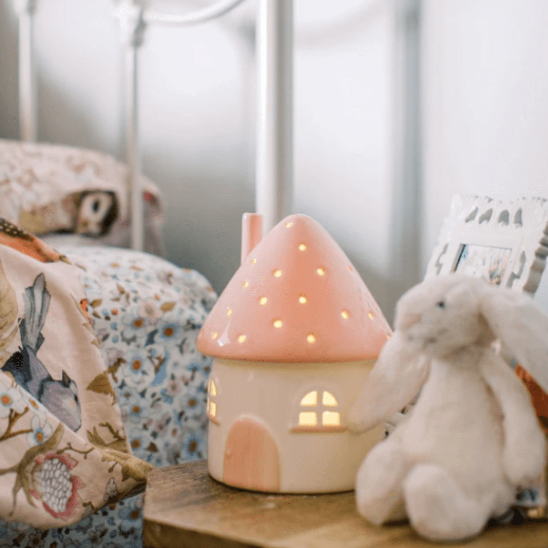 Little-Belle-Nightlights-Ceramic-Nightlight-Elfin-House-On-Bedside-Table-Naked-Baby-Eco-Boutique