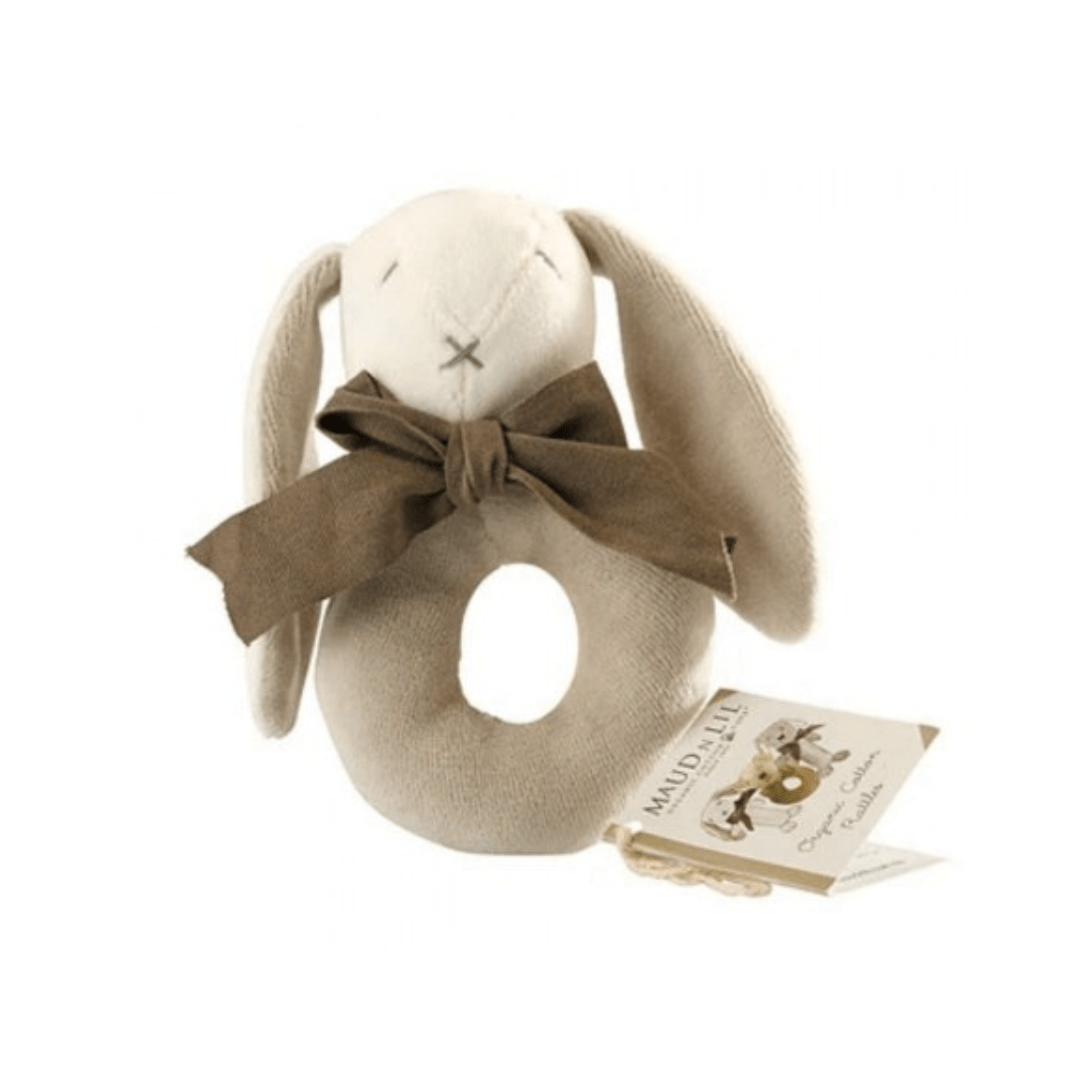 Grey Maud n Lil Organic Ring Toy Rattle (Multiple Variants) - Naked Baby Eco Boutique