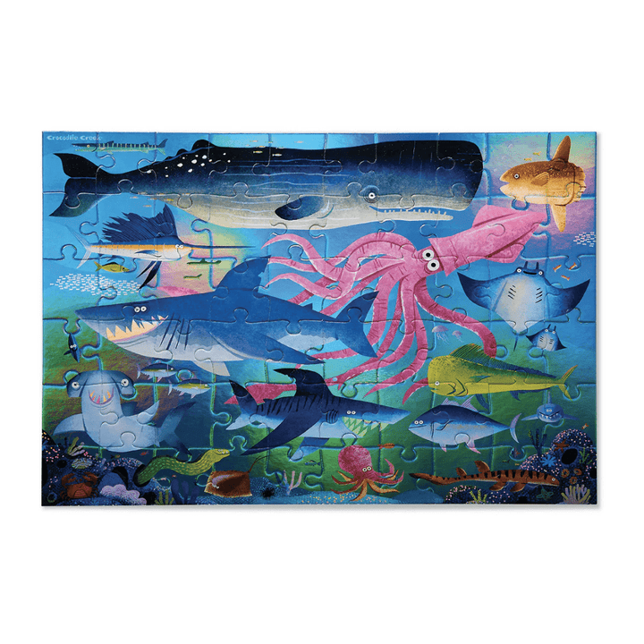 Pieces-In-Crocodile-Creek-60-Piece-Foil-Puzzle-Shimmering-Sharks-Naked-Baby-Eco-Boutique