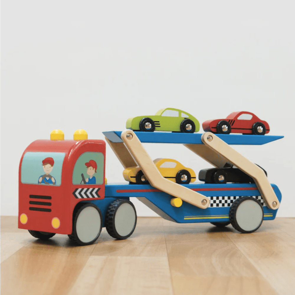 Styled-Image-Of-Le-Toy-Van-Race-Car-Transporter-Set-Naked-Baby-Eco-Boutique