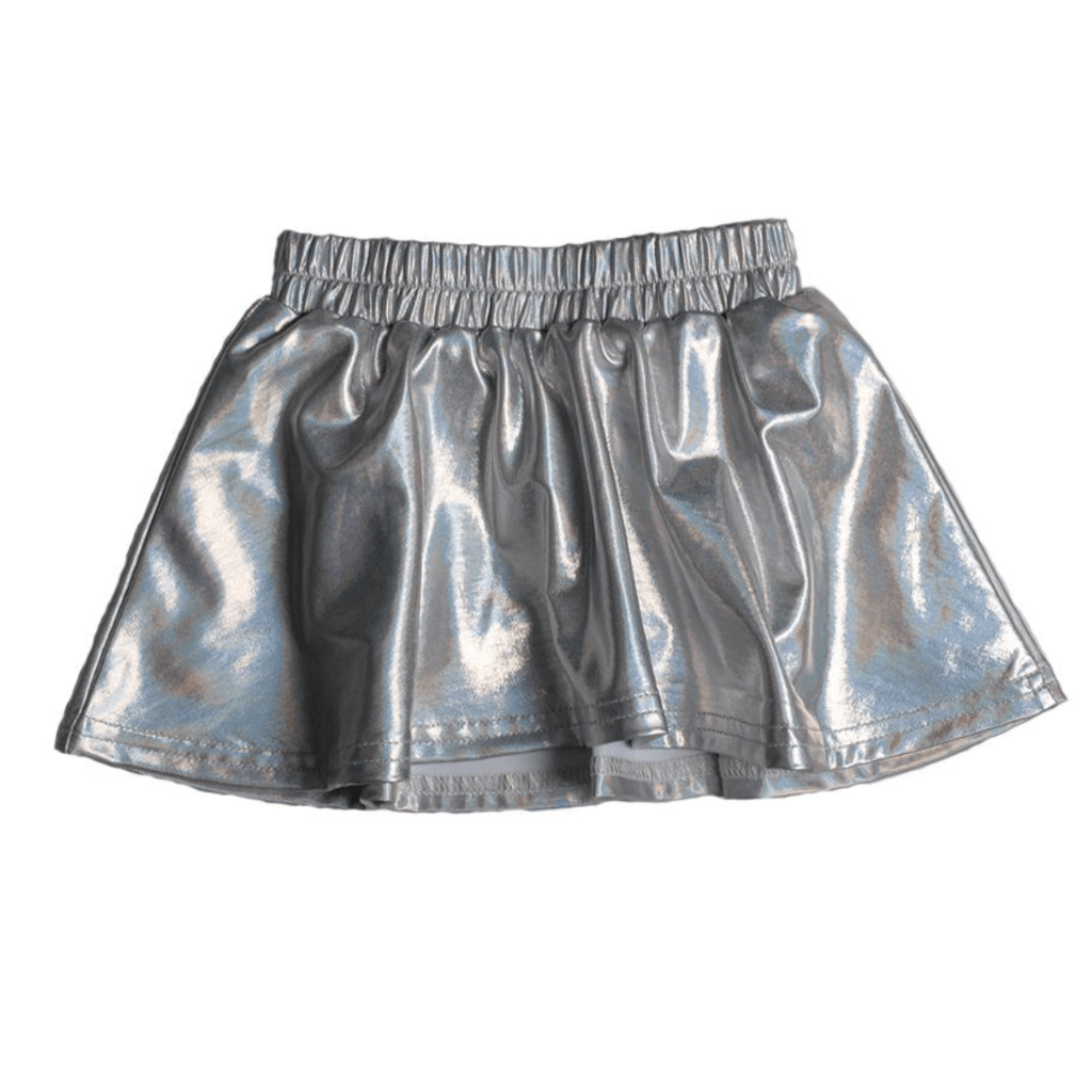 An Anarkid Silver Skirt on a white background.