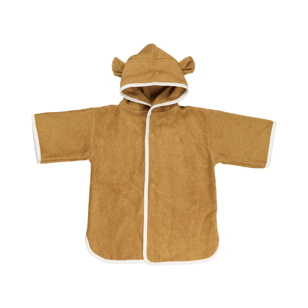 Fabelab-Organic-Cotton-Baby-Poncho-Robe-Ochre-Bear-Naked-Baby-Eco-Boutique