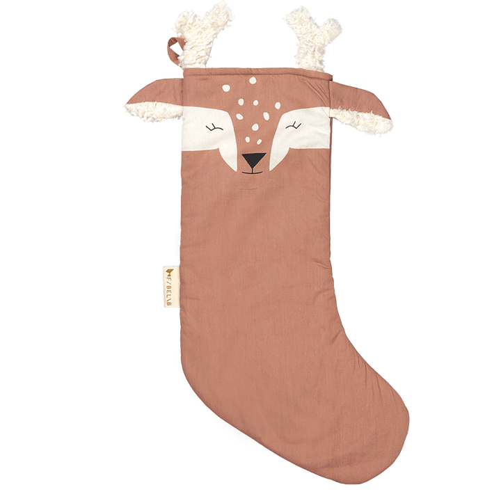 Deer (Old Rose) Fabelab Organic Cotton Christmas Stocking (Multiple Variants) - Naked Baby Eco Boutique