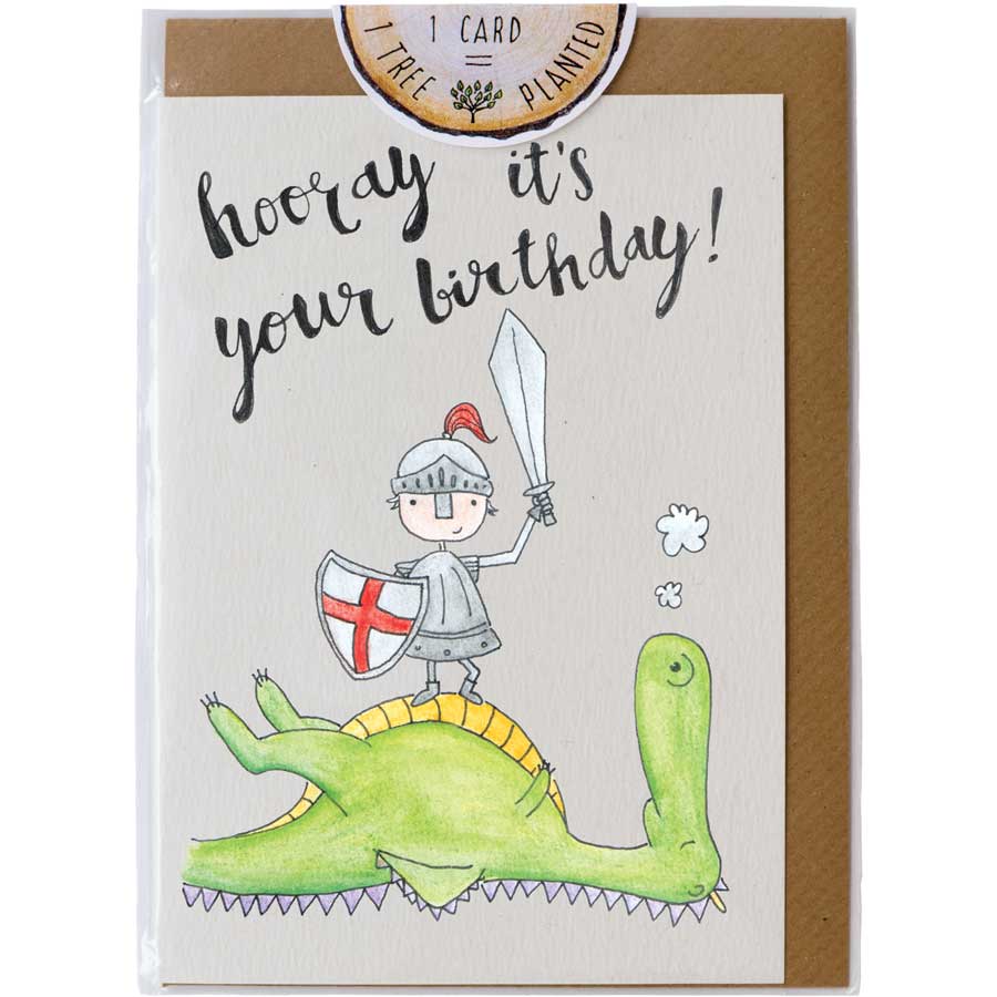 Little Difference Hooray Dragon Birthday Card - Naked Baby Eco Boutique