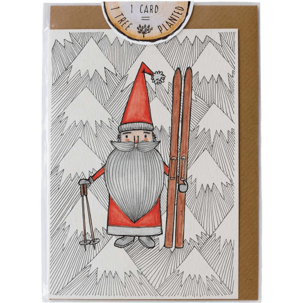 Little Difference Santa Skis Holiday Card - Naked Baby Eco Boutique