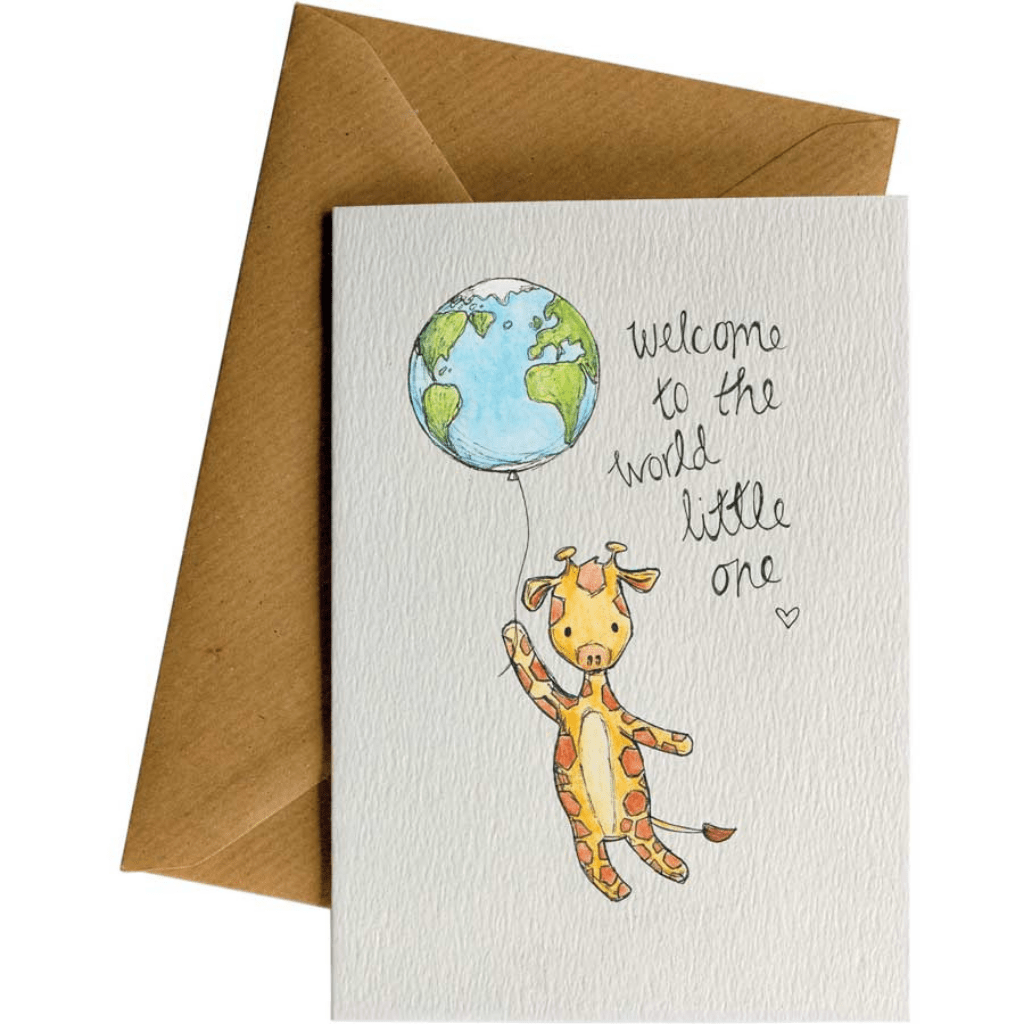 Little Difference Welcome Giraffe Greeting Card - Naked Baby Eco Boutique