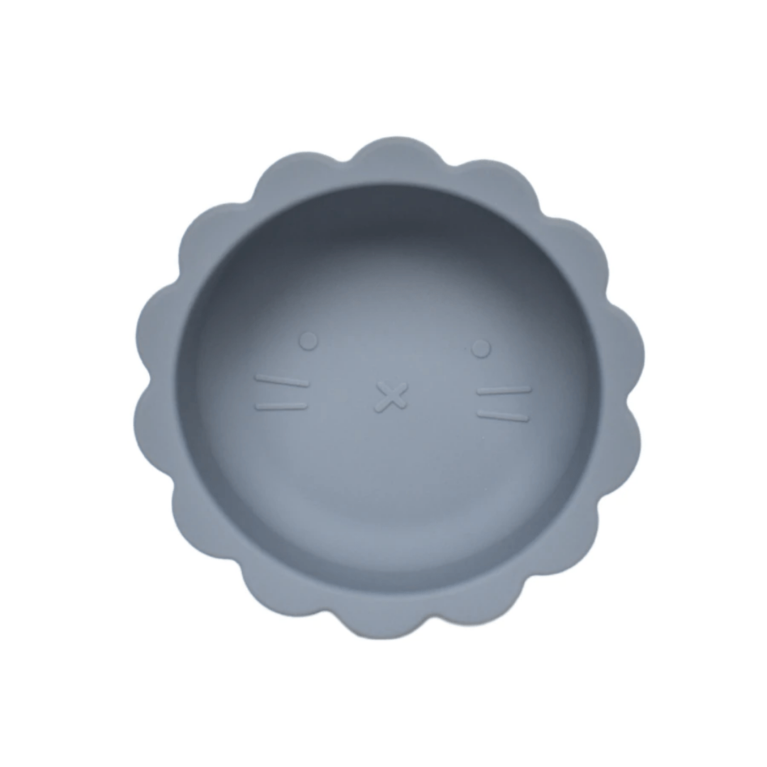 Pewter Petite Eats Silicone Lion Bowl (Multiple Variants) - Naked Baby Eco Boutique
