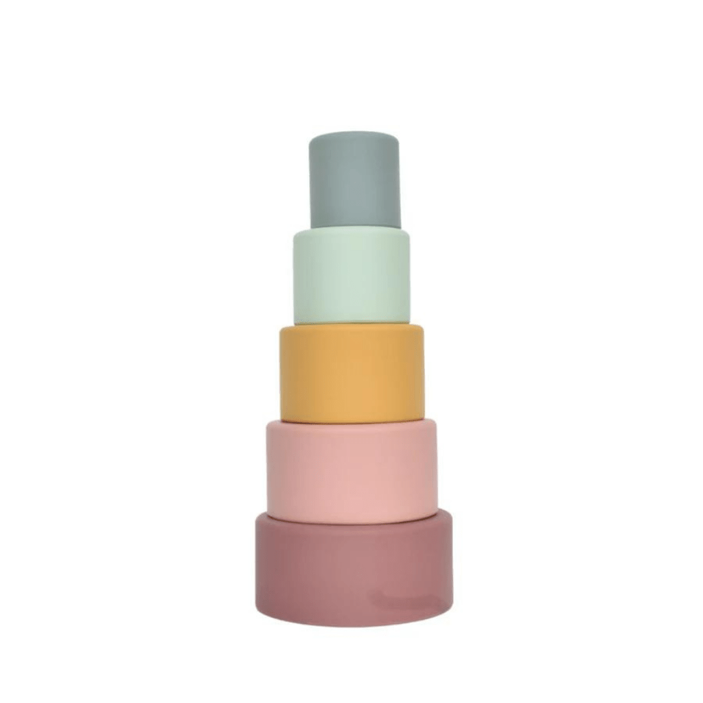 Petite-Eats-Silicone-Round-Stacking-Cups-Pink-All-Colours-Naked-Baby-Eco-Boutique