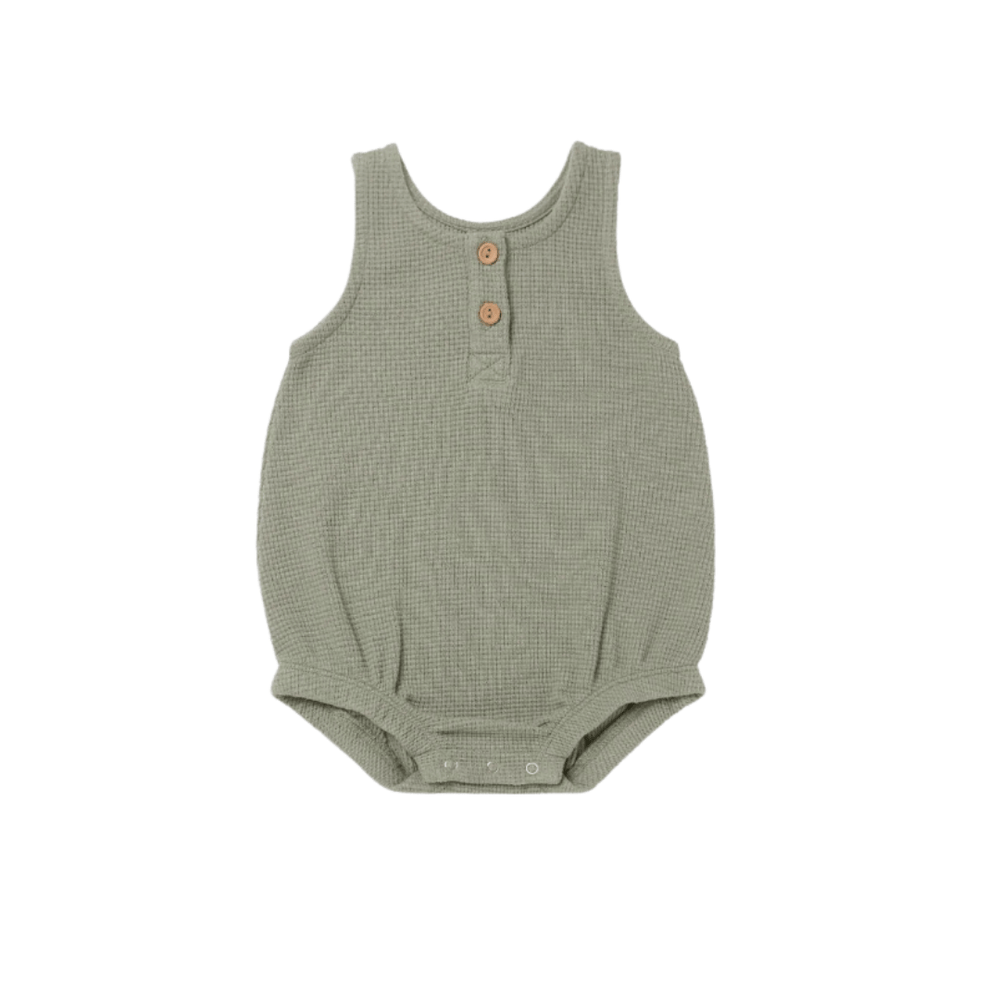 Quincy-Mae-Organic-Waffle-Sleeveless-Bubble-Romper-Spruce-Naked-Baby-Eco-Boutique