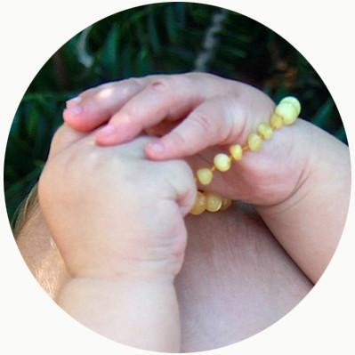 Bambeado Baby Baltic Amber Teething Bracelet - Naked Baby Eco Boutique