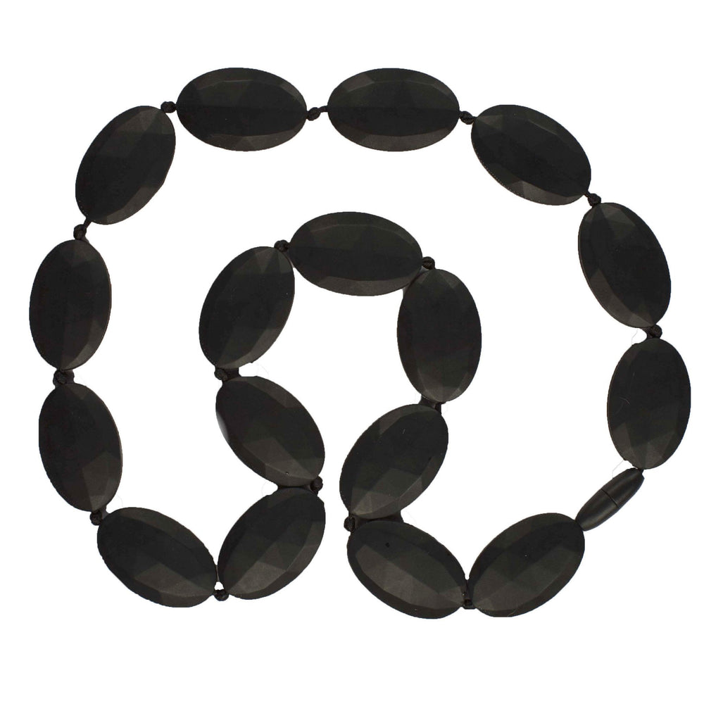 Black Bambeado Silicone Seed Necklace - Naked Baby Eco Boutique