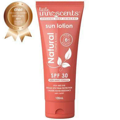 Little Innoscents Natural SPF 30+ Sun Lotion - Naked Baby Eco Boutique
