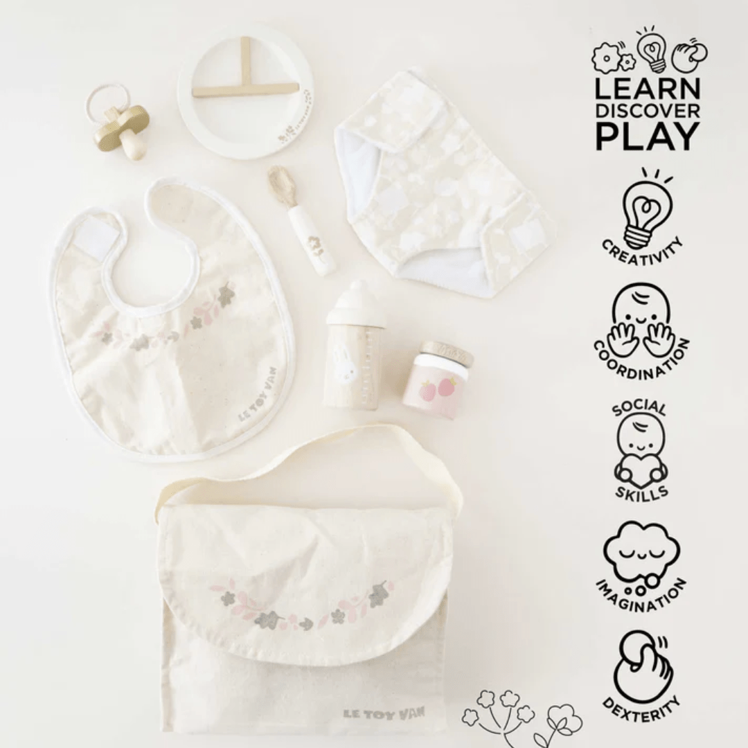 All-Pieces-In-Le-Toy-Van-Doll-Nursing-Set-Naked-Baby-Eco-Boutique