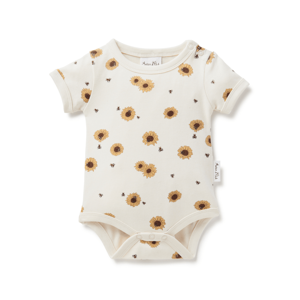 Aster & Oak Organic Cotton AOP Onesie (Multiple Variants) - Naked Baby Eco Boutique