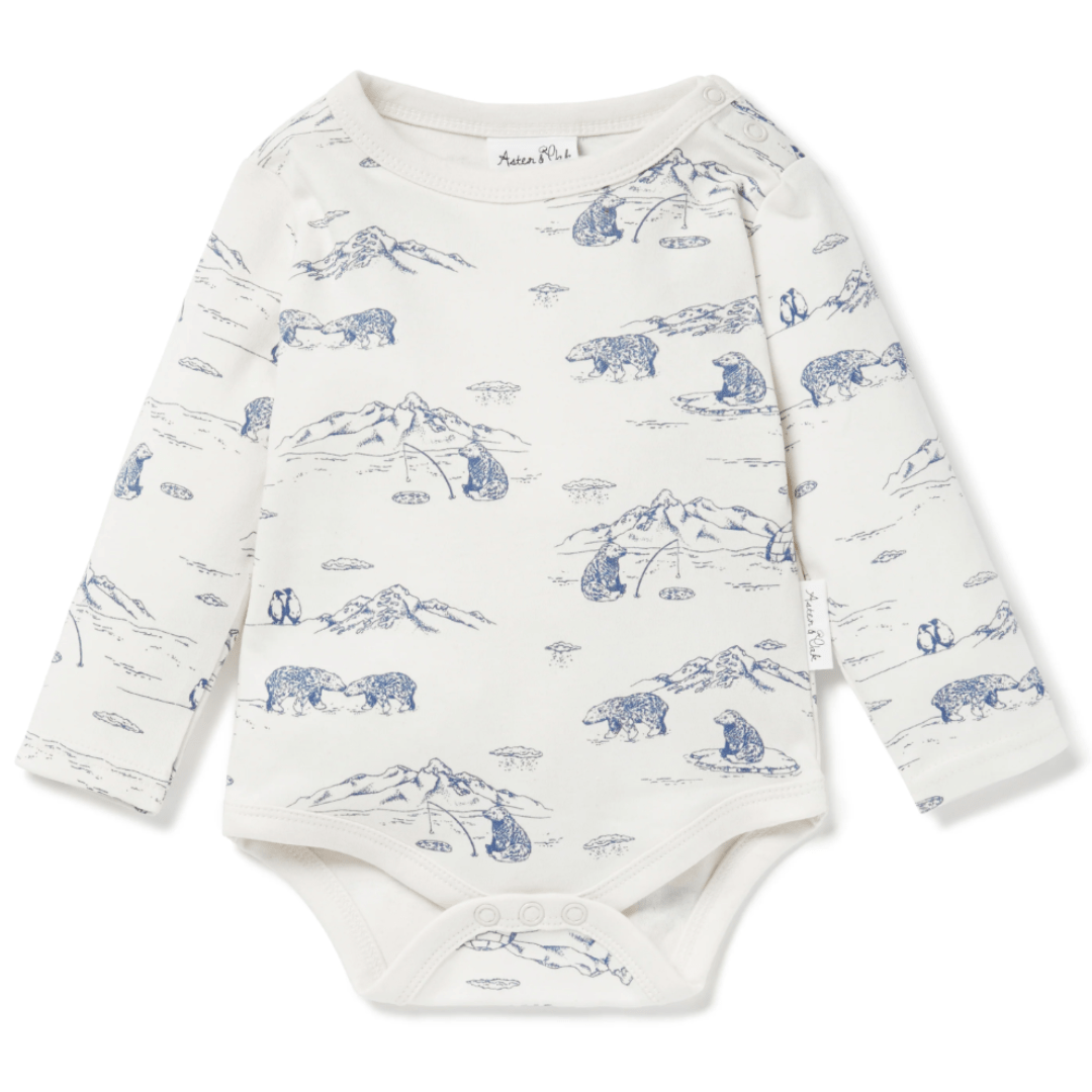 Aster & Oak Organic AOP Onesie - Naked Baby Eco Boutique