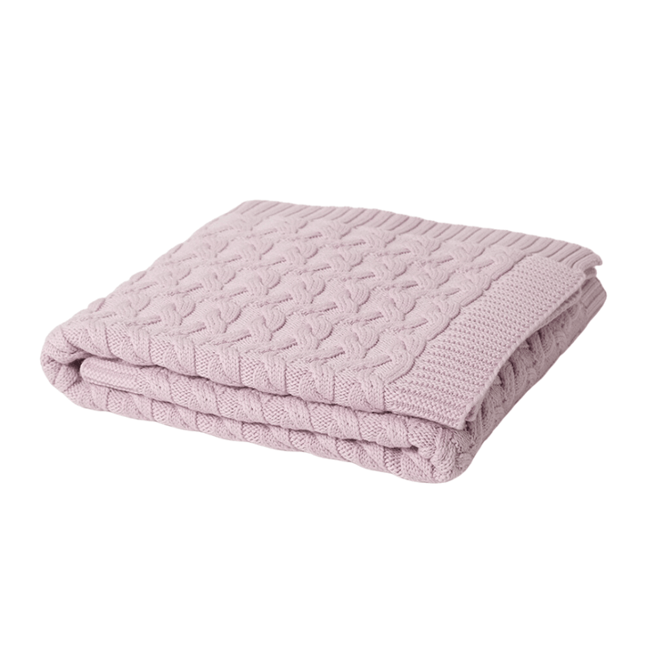 Babu-Merino-Cable-Knit-Blanket-Soft-Mauve-Cable-Naked-Baby-Eco-Boutique