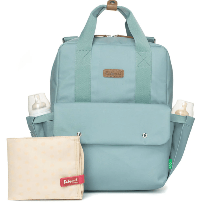 Babymel-Georgi-Eco-Convertible-Nappy-Backpack-Aqua-with-Changepad-and-Bottles-in-Pockets-Naked-Baby-Eco-Boutique