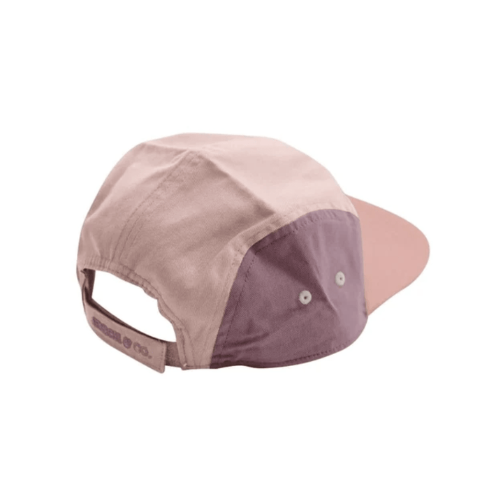 Back-Of-Grech-And-Co-Organic-Anti-UV-5-Panel-Hat-Blush-Bloom-Mauve-Rose-Naked-Baby-Eco-Boutique