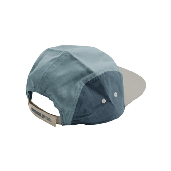 Back-Of-Grech-And-Co-Organic-Anti-UV-5-Panel-Hat-Sky-Blue-Desert-Naked-Baby-Eco-Boutique