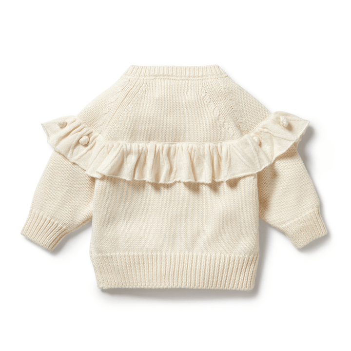 Back-Of-Wilson-And-Frenchy-Knitted-Ruffle-Cardigan-Ecru-Naked-Baby-Eco-Boutique