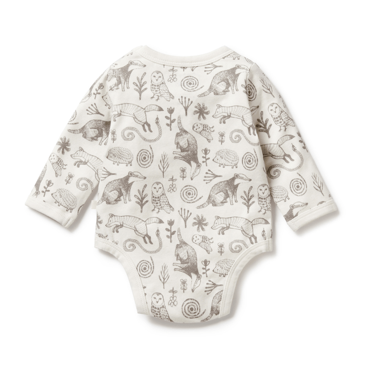 Back-Of-Wilson-And-Frenchy-Organic-Long-Sleeved-Onesie-Tribal-Woods-Naked-Baby-Eco-Boutique