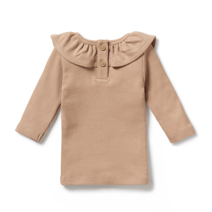 Back-Of-Wilson-And-Frenchy-Organic-Rib-Ruffle-Top-Fawn-Naked-Baby-Eco-Boutique