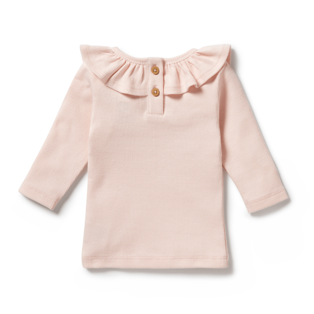Back-Of-Wilson-And-Frenchy-Organic-Rib-Ruffle-Top-Pink-Naked-Baby-Eco-Boutique