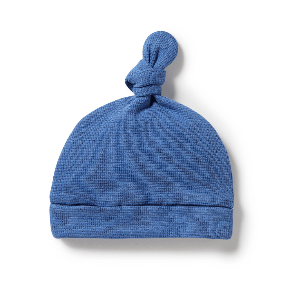 Back-Of-Wilson-And-Frenchy-Organic-Waffle-Knot-Hat-Brilliant-Blue-Naked-Baby-Eco-Boutique