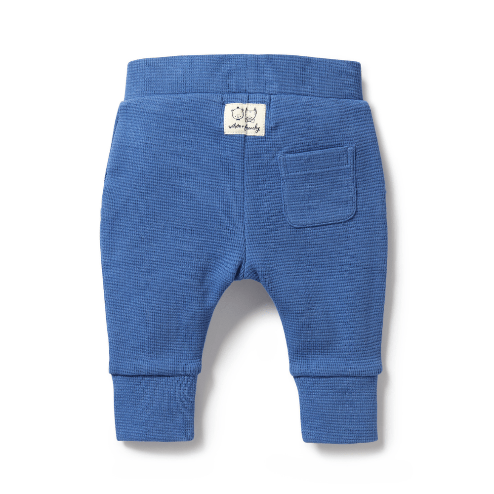 Back-Of-Wilson-And-Frenchy-Organic-Waffle-Pants-Brilliant-Blue-Naked-Baby-Eco-Boutique