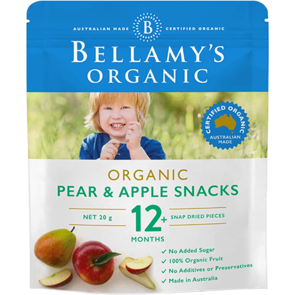 Bellamy's Organic Pear and Apple Snacks - SHORT DATED - Naked Baby Eco Boutique