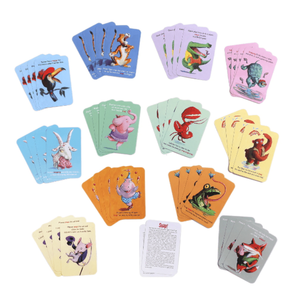 Enjoy a screen-free relaxation with eeBoo Snap Playing Cards, the perfect card game extravaganza featuring Dr. Seuss characters by eeBoo.