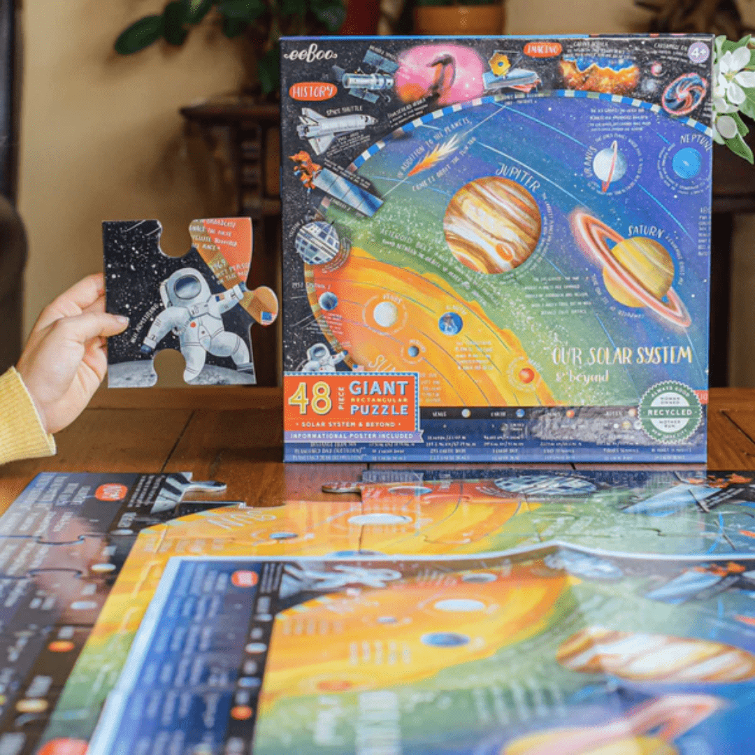 Child-Doing-Puzzle-Eeboo-48-Pieces-Giant-Puzzle-Solar-System-And-Beyond-Naked-Baby-Eco-Boutique