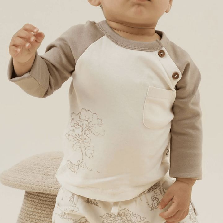 Close-Up-Of-Aster-And-Oak-Organic-Sleepy-Fox-Print-Tee-Naked-Baby-Eco-Boutique