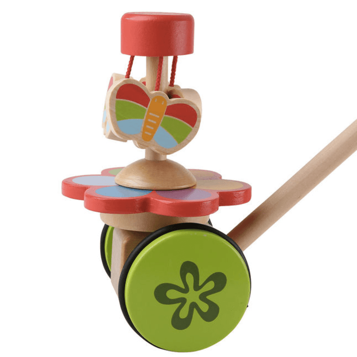 A Hape push & pull toy for toddlers featuring the Hape Dancing Butterflies.
