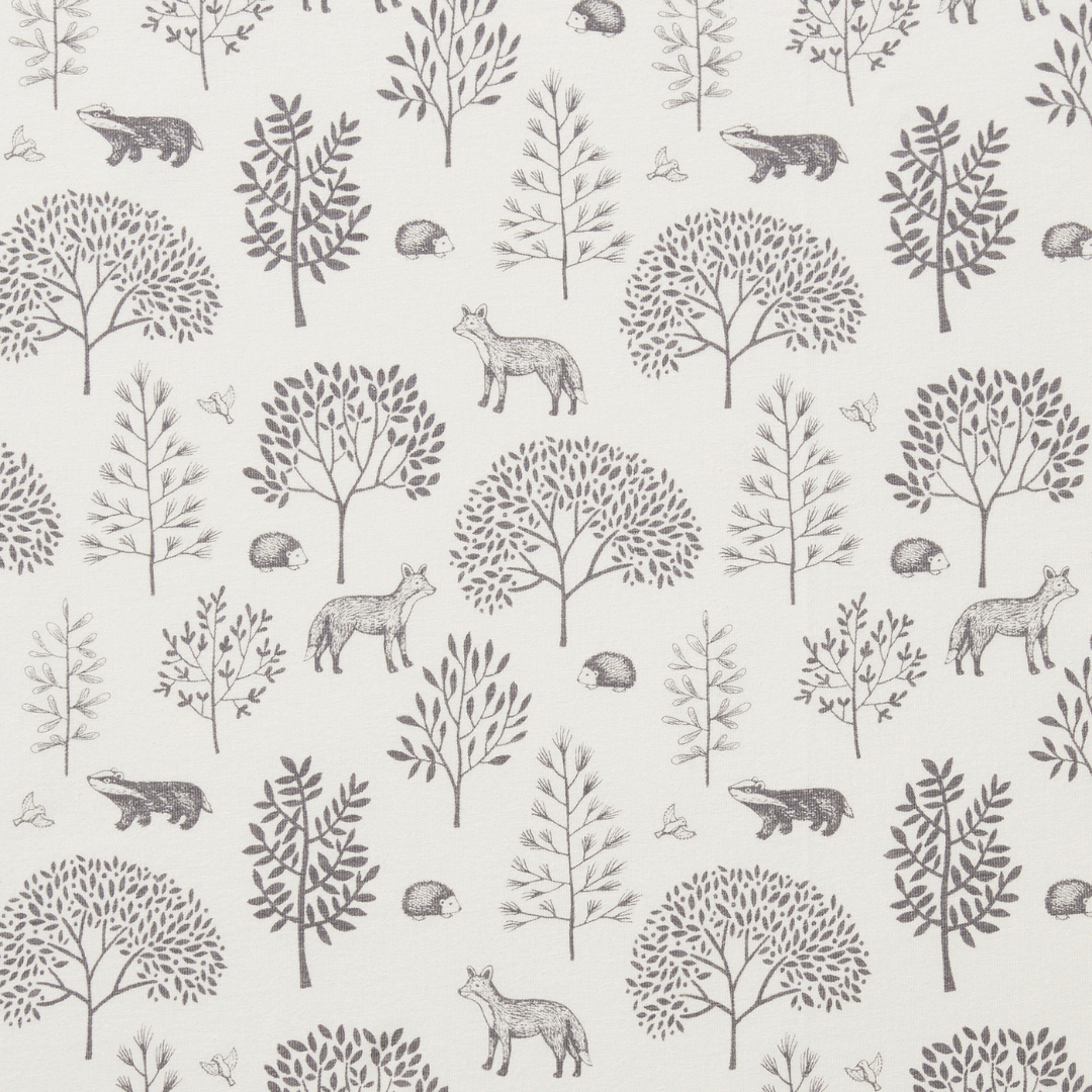 Close-Up-Of-Print-On-Wilson-And-Frenchy-Organic-Cotton-Cot-Sheet-Woodland-Naked-Baby-Eco-Boutique