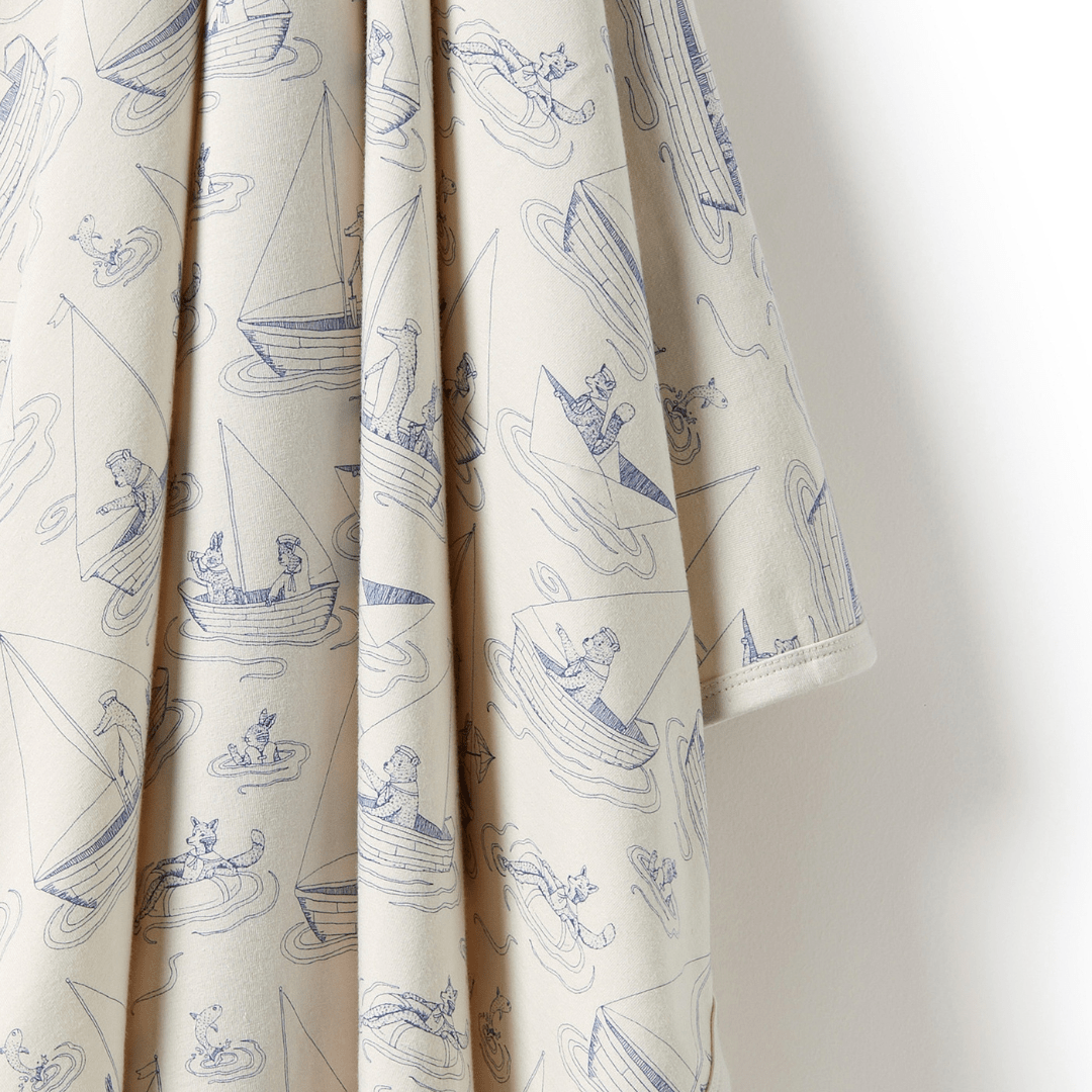 Close-Up-Of-Print-Wilson-And-Frenchy-Organic-Swaddle-Blanket-Sail-Away-Naked-Baby-Eco-Boutique