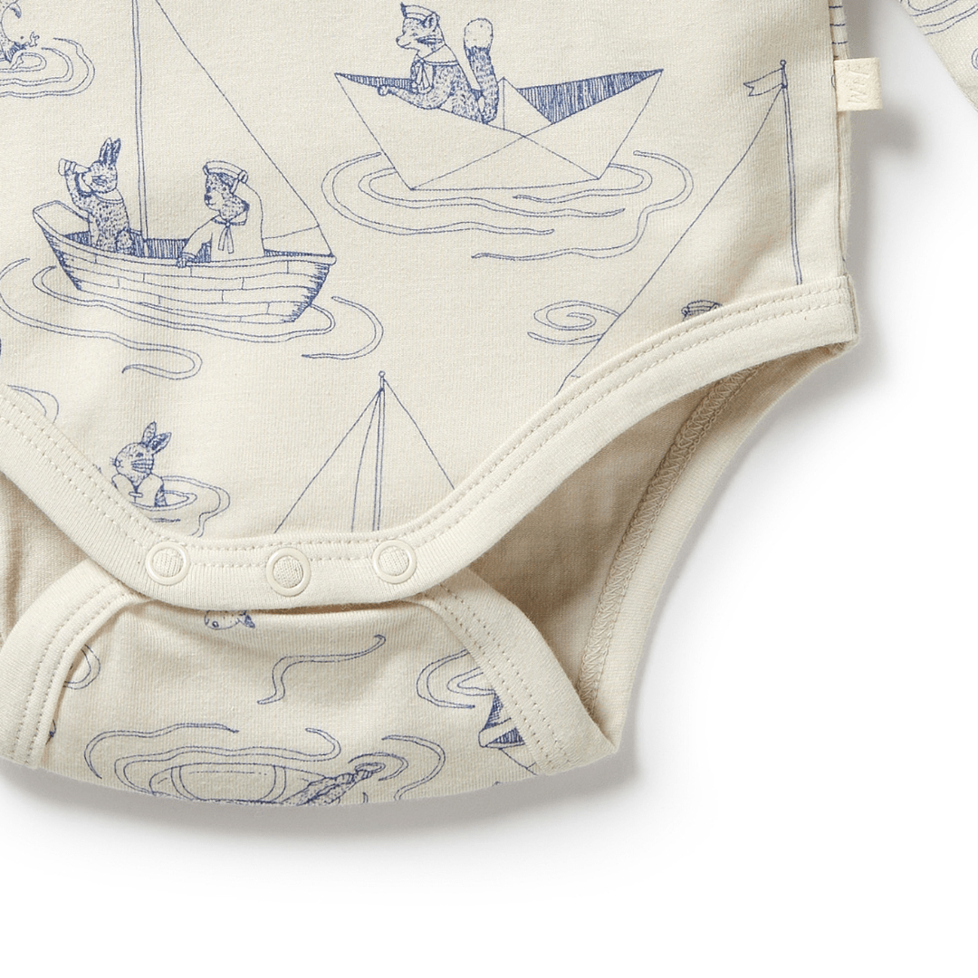 Close-Up-Of-Snaps-On-Wilson-And-Frenchy-Organic-Long-Sleeved-Onesie-Sail-Away-Naked-Baby-Eco-Boutique