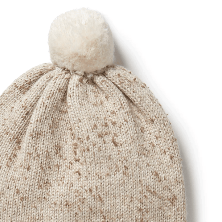 Close-Up-Of-Wilson-And-Frenchy-Fleck-Knitted-Hat-Naked-Baby-Eco-Boutique