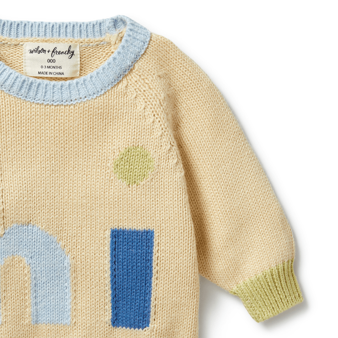 Close-Up-Of-Wilson-And-Frenchy-Knitted-Jacquard-Jumper-Dew-Naked-Baby-Eco-Boutique