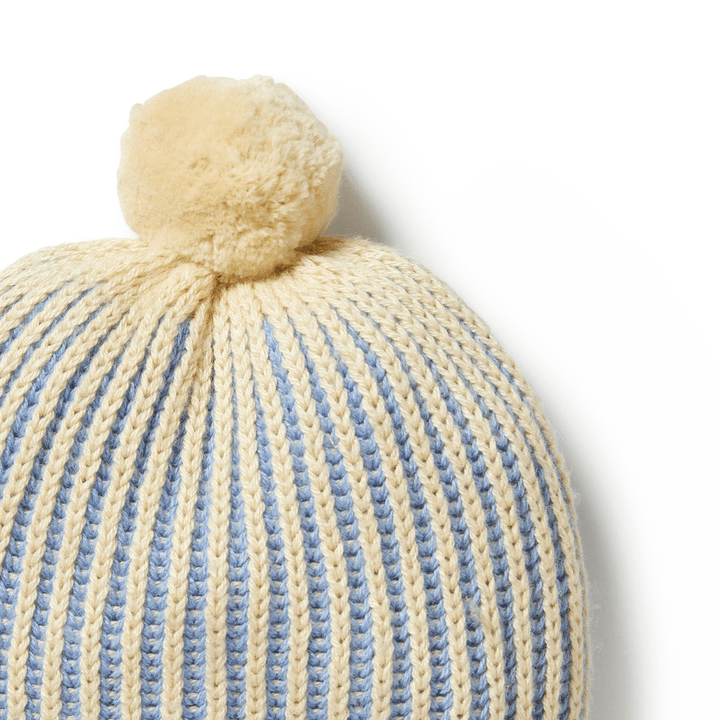 Close-Up-Of-Wilson-And-Frenchy-Knitted-Ribbed-Hat-Dew-Naked-Baby-Eco-Boutique
