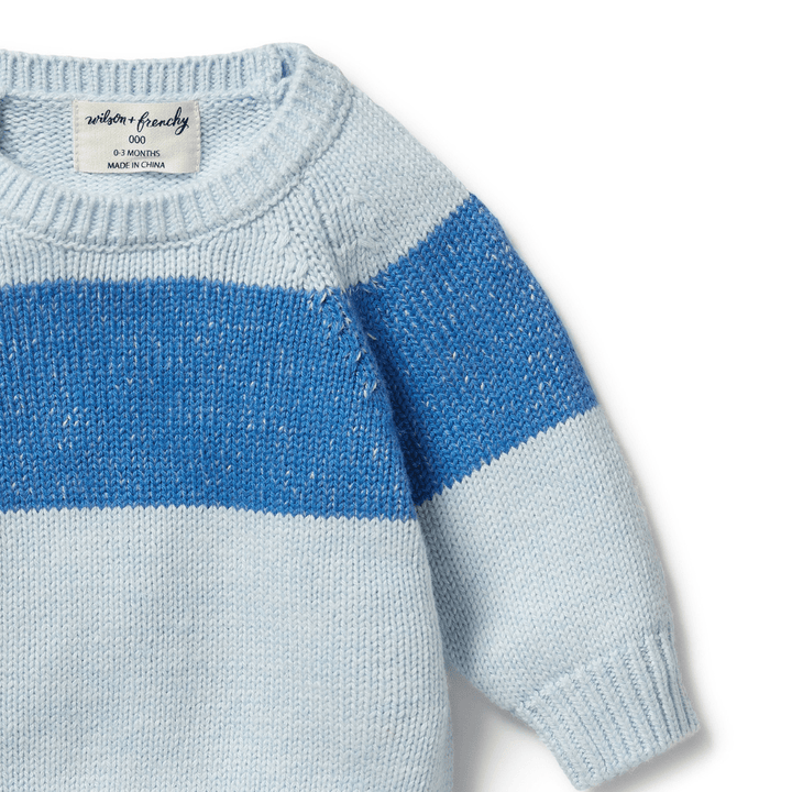 Close-Up-Of-Wilson-And-Frenchy-Knitted-Stripe-Jumper-Naked-Baby-Eco-Boutique