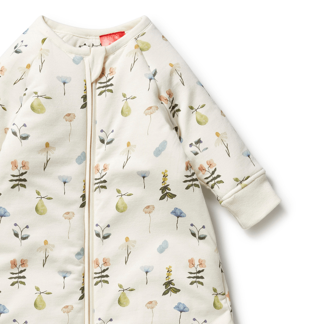 Close-Up-Of-Wilson-And-Frenchy-Organic-Long-Sleeved-Winter-Sleeping-Bag-Petit-Garden-Naked-Baby-Eco-Boutique