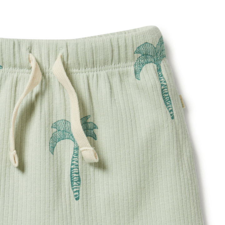 Wilson & Frenchy Organic Palm Tree Rib Shorts featuring palm trees.