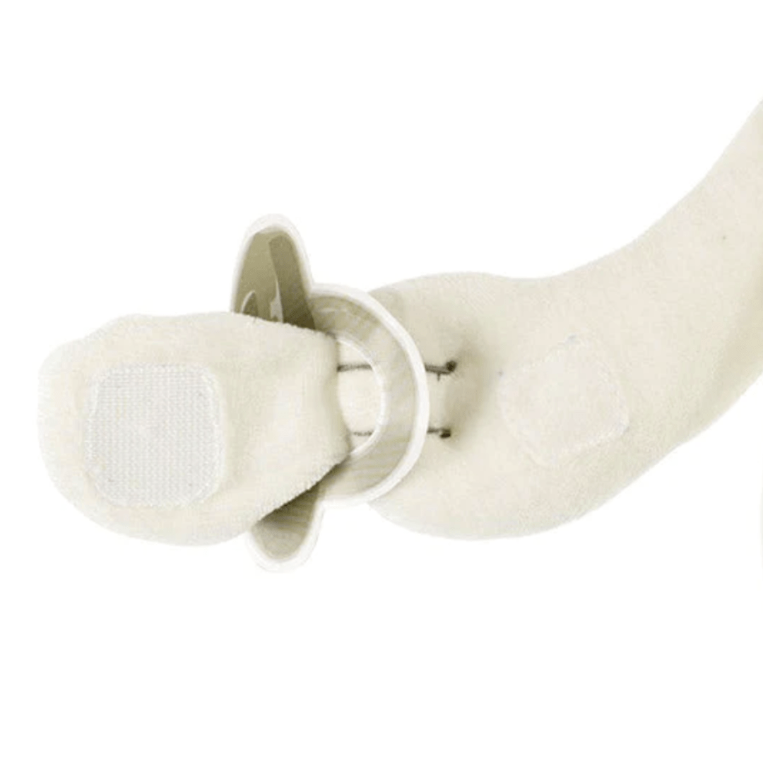 Close-up-of-Pacifier-Holder-on-Maud-N-Lil-Organic-Bunny-Comforter-Naked-Baby-Eco-Boutique