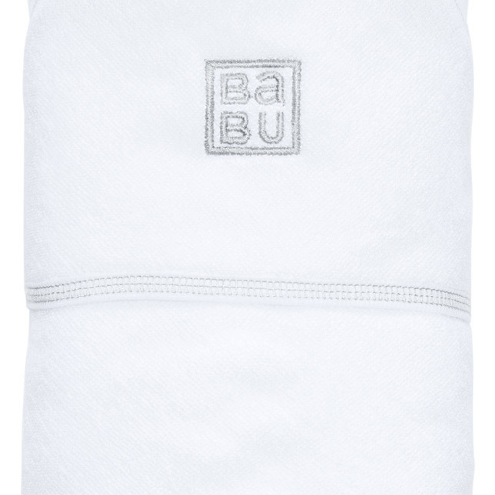 Close-up-of-Stitching-on-Babu-Organic-Hooded-Baby-Towel-Grey-Stitch-Naked-Baby-Eco-Boutique
