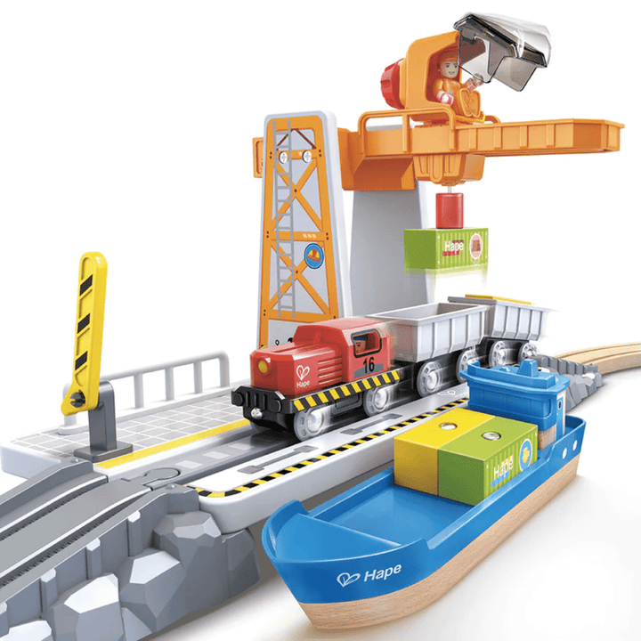 Crane-Feature-In-Hape-Sea-And-Rail0Cargo-Transportation-Set-Naked-Baby-Eco-Boutique