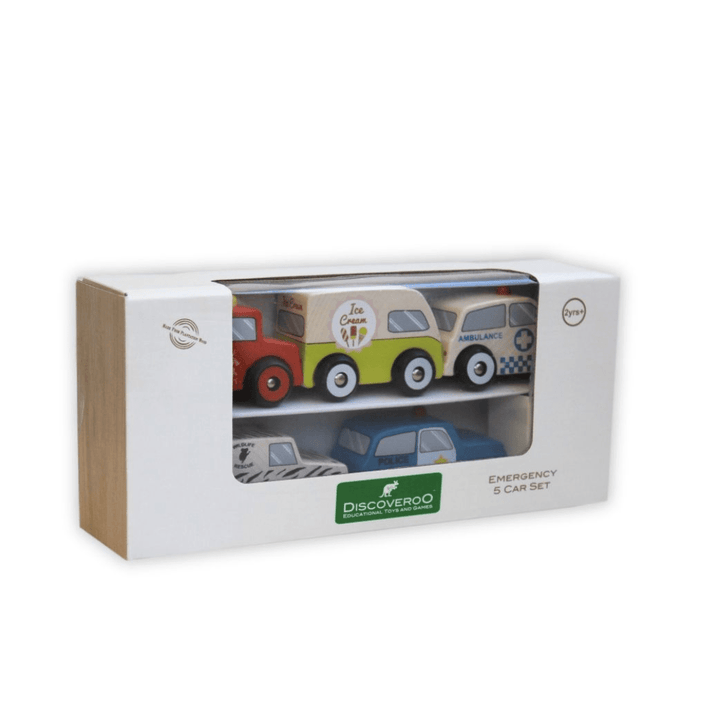 Discoveroo-Wooden-5-Car-Set-Emergency-In-Packaging-Naked-Baby-Eco-Boutique