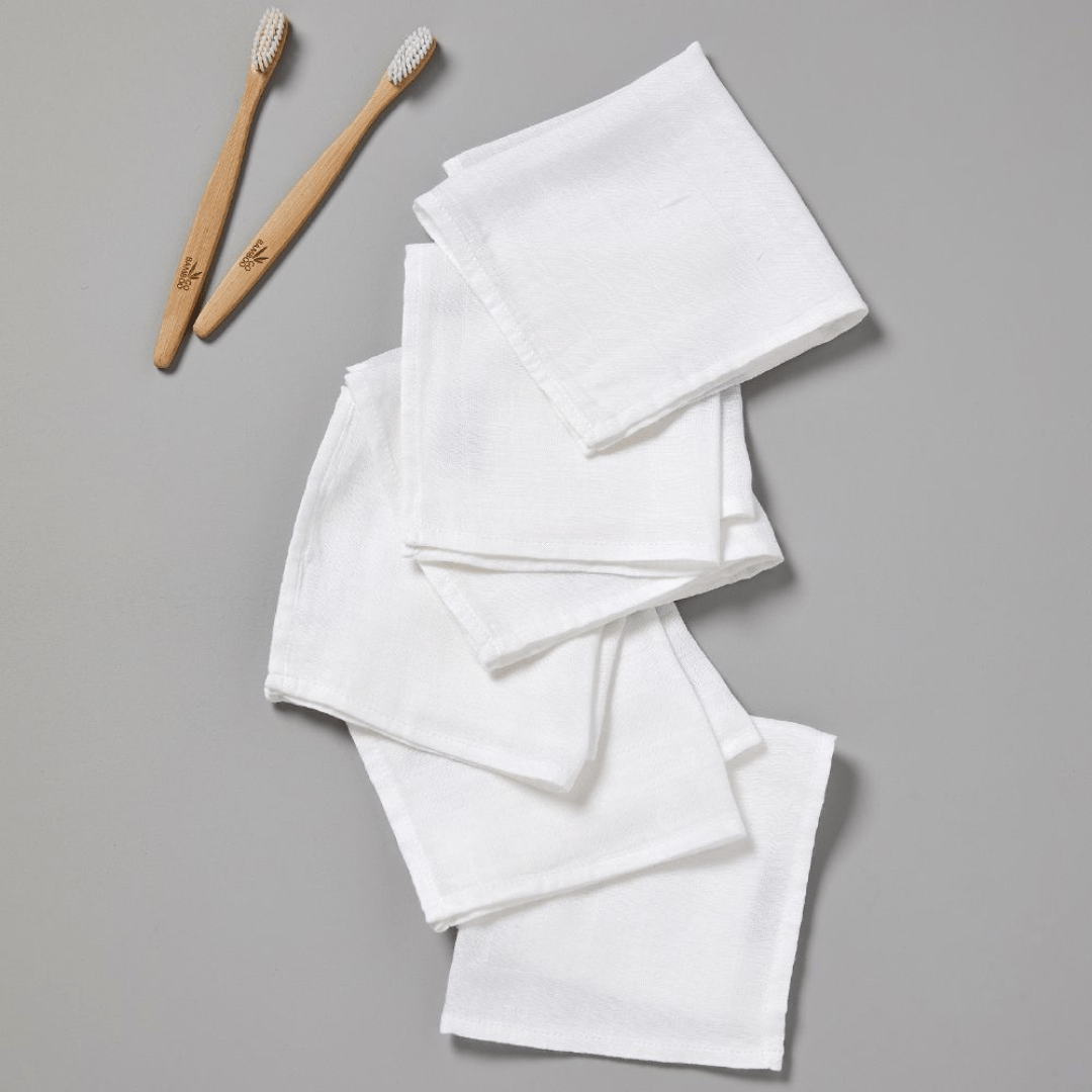 Flatlay-Little-Bamboo-Muslin-Wash-Cloths-6-Pack-White-Naked-Baby-Eco-Boutique