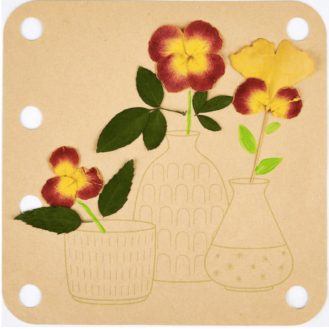 Flower-Picture-Made-From-Hape-Flower-Press-Art-DIY-Kit-Naked-Baby-Eco-Boutique